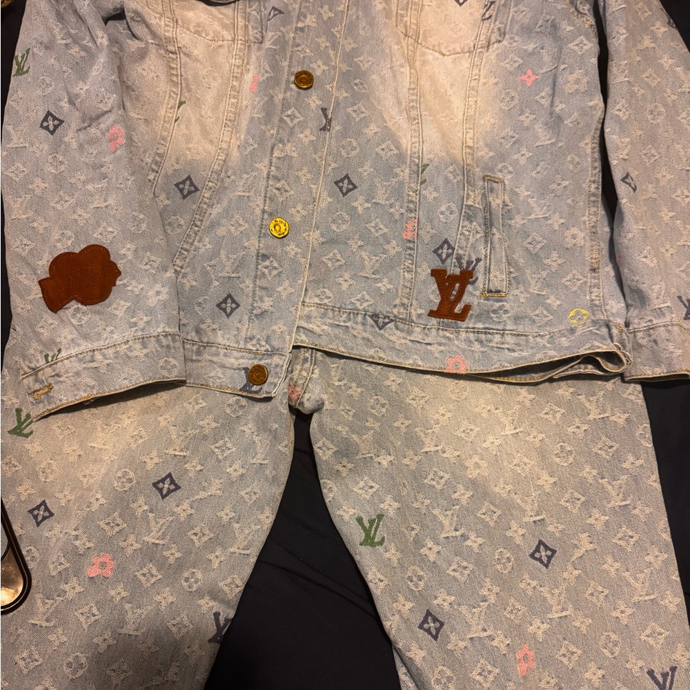 Louis Vuitton Light Blue Monogram Jeans and jacket never worn